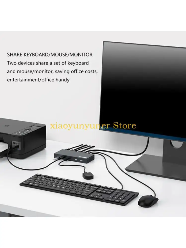 

P9JB KVM-переключатели с двойным монитором, разрешение 4K, интерфейсы USB3.0, металлический корпус, общие периферийные