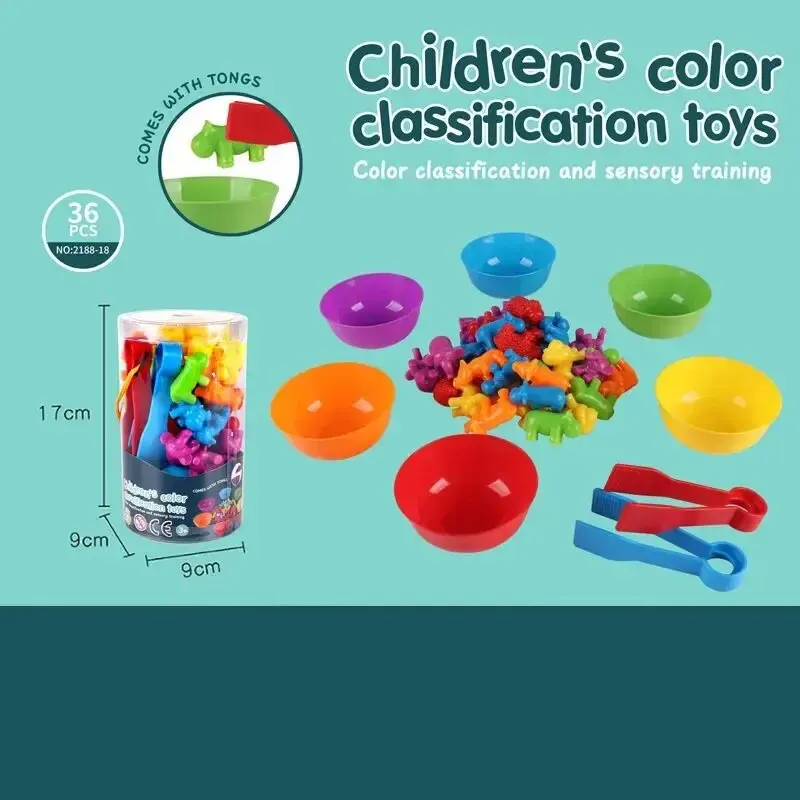 Montessori brinquedos infantis educação precoce jogo de classificação de cores pensando treinamento brinquedos sensoriais das crianças