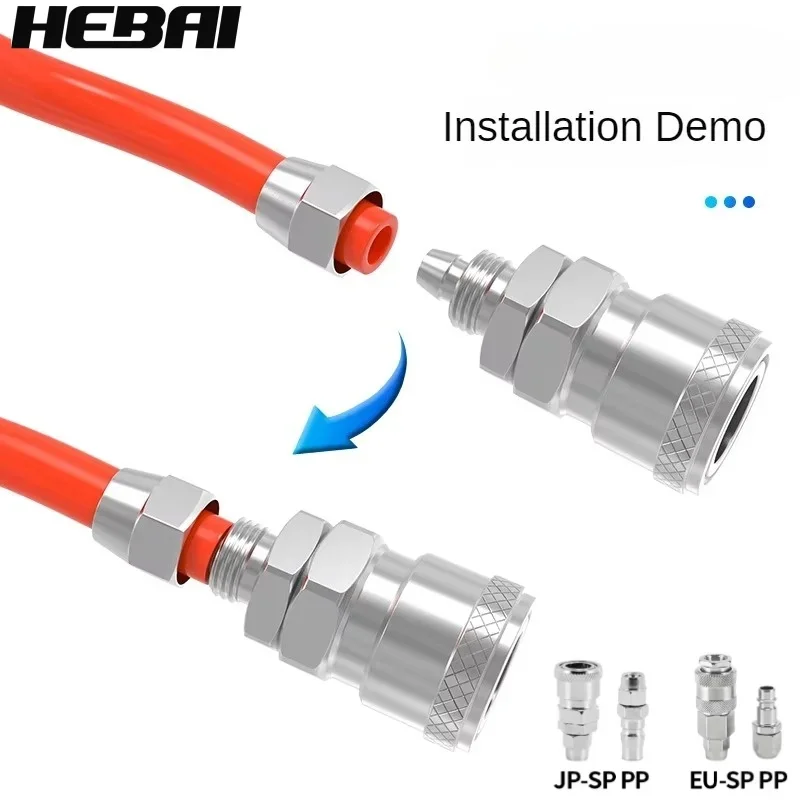 PU Spring Spiral Pipe with Fitting 6/9/12/15M PU Air Compressor Hose Tube Flexible Air Tool with Connector Pneumatic