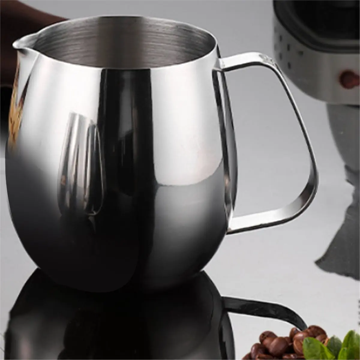 Oct Sale Premium Stainless Steel Milk Frothing Pitcher Milk Frothing Pitcher for Espresso and Latte Art (300ml)