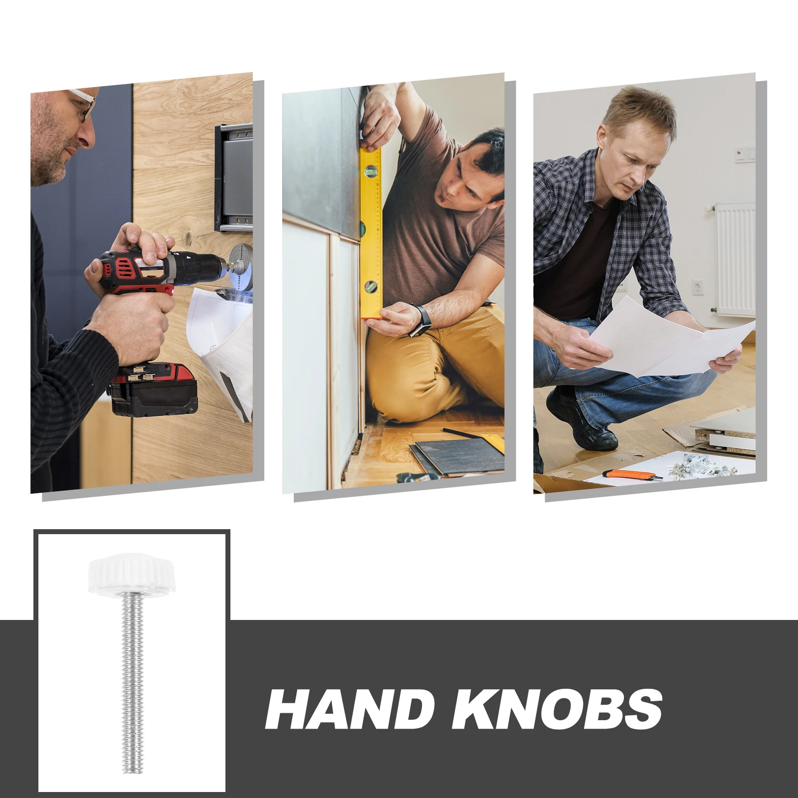 

50pcs Plastic Hand Knob Screws M4X30 Thread Forming For Machine Handle Replacement Clamping Screw Thumb Fasteners Hardware