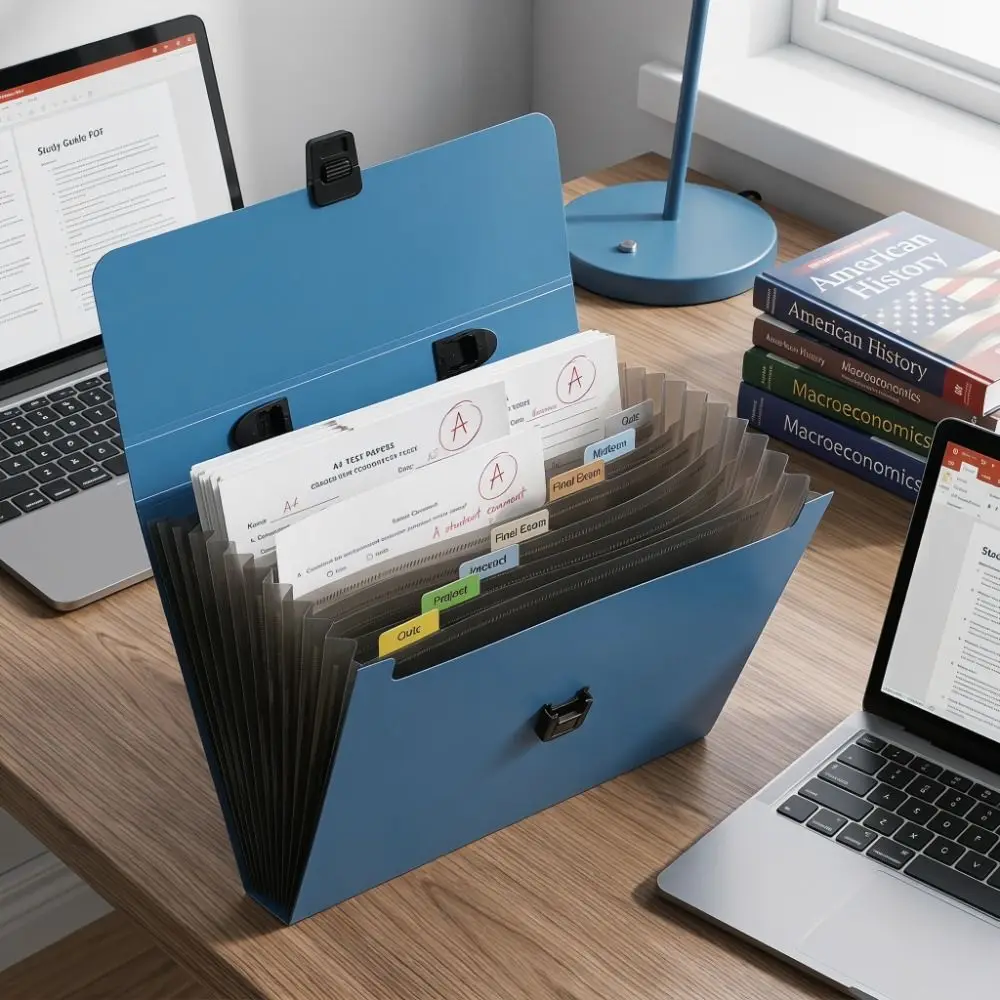13 Layers Accordion File Folder Large Capacity Waterproof Expanding File Organizer Portable Multifunctional Document Storage Bag