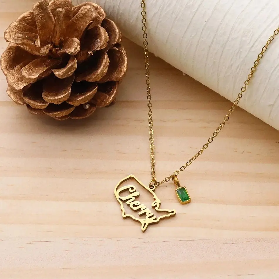 

Персонализированное ожерелье с подвеской в виде карты Ирландии Todorova, патриотическое украшение из нержавеющей стали, рождественский подарок для женщин и мужчин