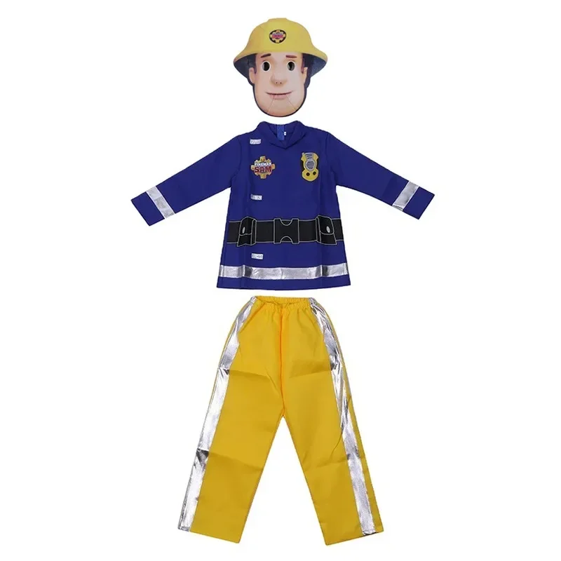 

lHalloween Cosplayl Sam Fireman Uniform Outfits Fire Firefighter Cosplay Anime Halloween Costumes Kid Fancy Dress Carnival Masqu