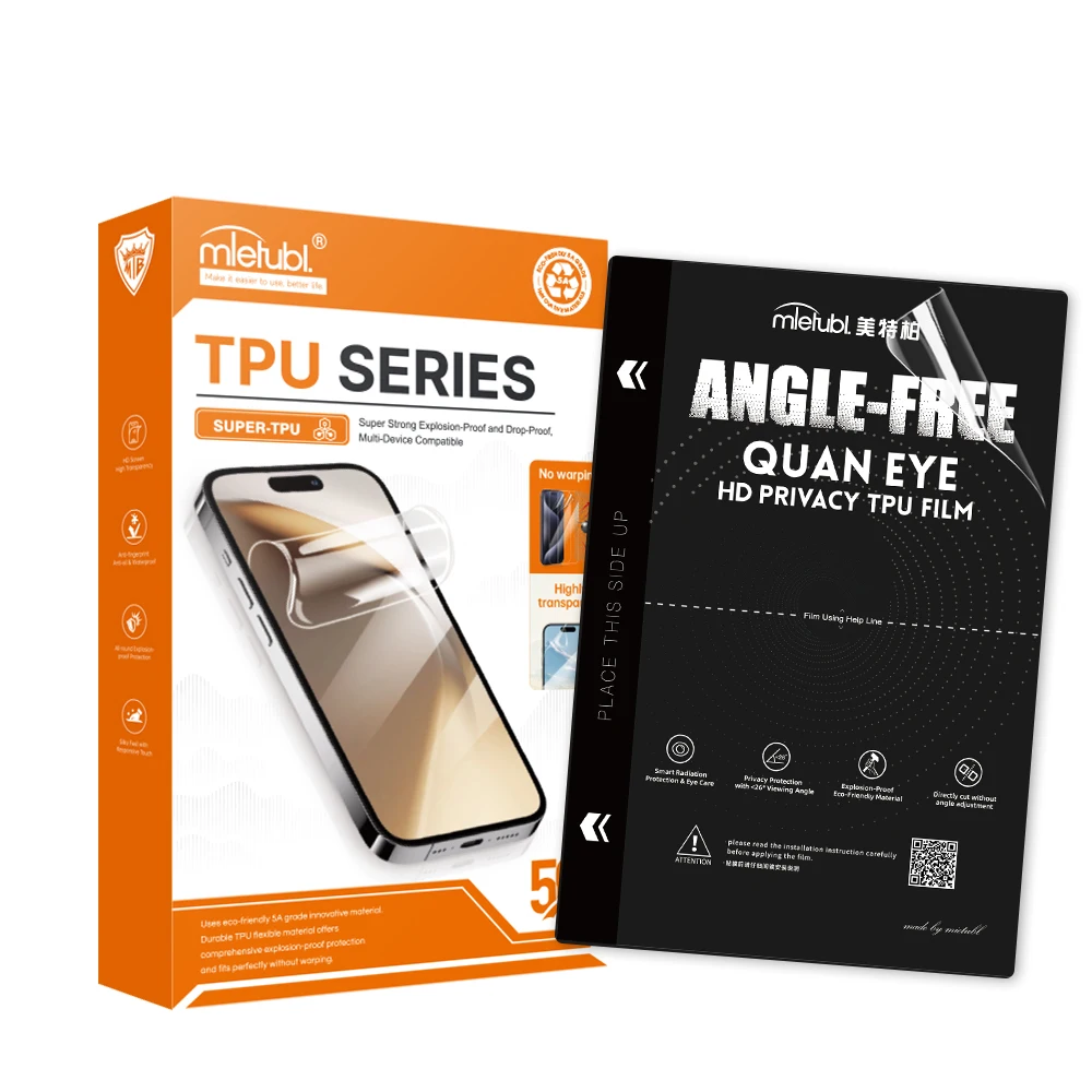 Mietubl Hydrogel TPU Film Privacy Anti-SPY Screen Protector HD Transparent Anti-Fingerprint Phone Protection for Cutting Machine