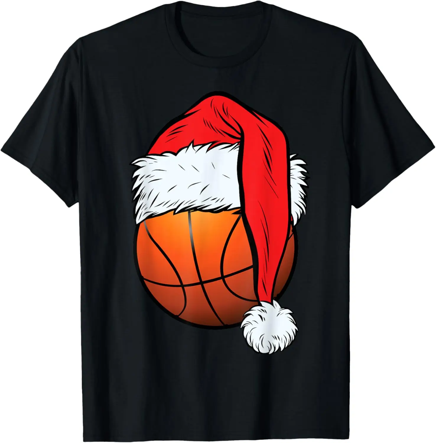 Christmas Basketball Ball Santa Hat Xmas Boys Men Sport T-Shirt Custom Printed Graphic T Shirts Mens Clothing Camiseta Hombre