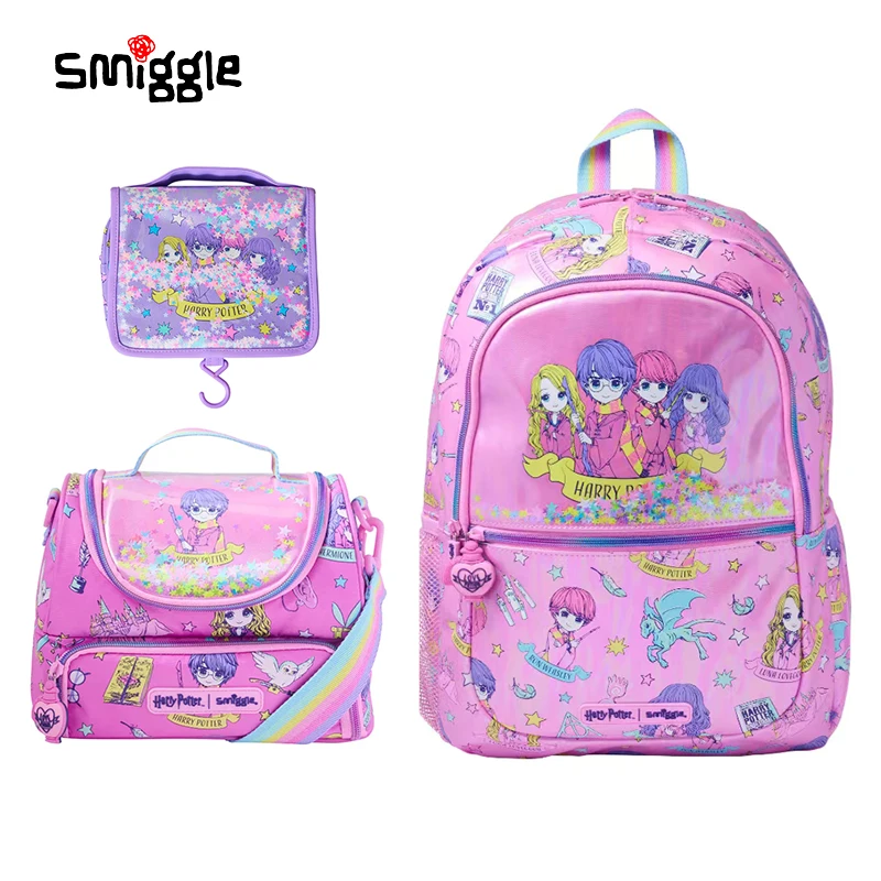 Australian Smiggle Schoolbag  Handheld Lunch Box Bag Large Capacity Backpack Lunch Bag Toilet Bag Student Gift