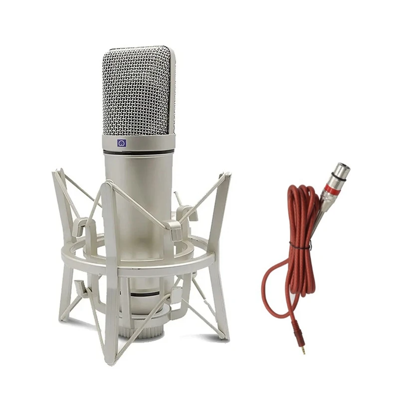 

Metal Professional Microphone Condenser Microphone Studio Microphone For Computer Gaming Recording Singing Podcast Sound Card