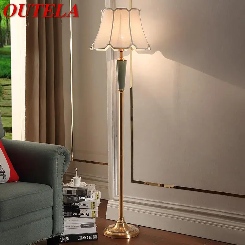 OUTELA Modern Ceramics Floor Lamps Standing LED Nordic Creative Fashion Table Light For Home Living Room Bedroom Decor