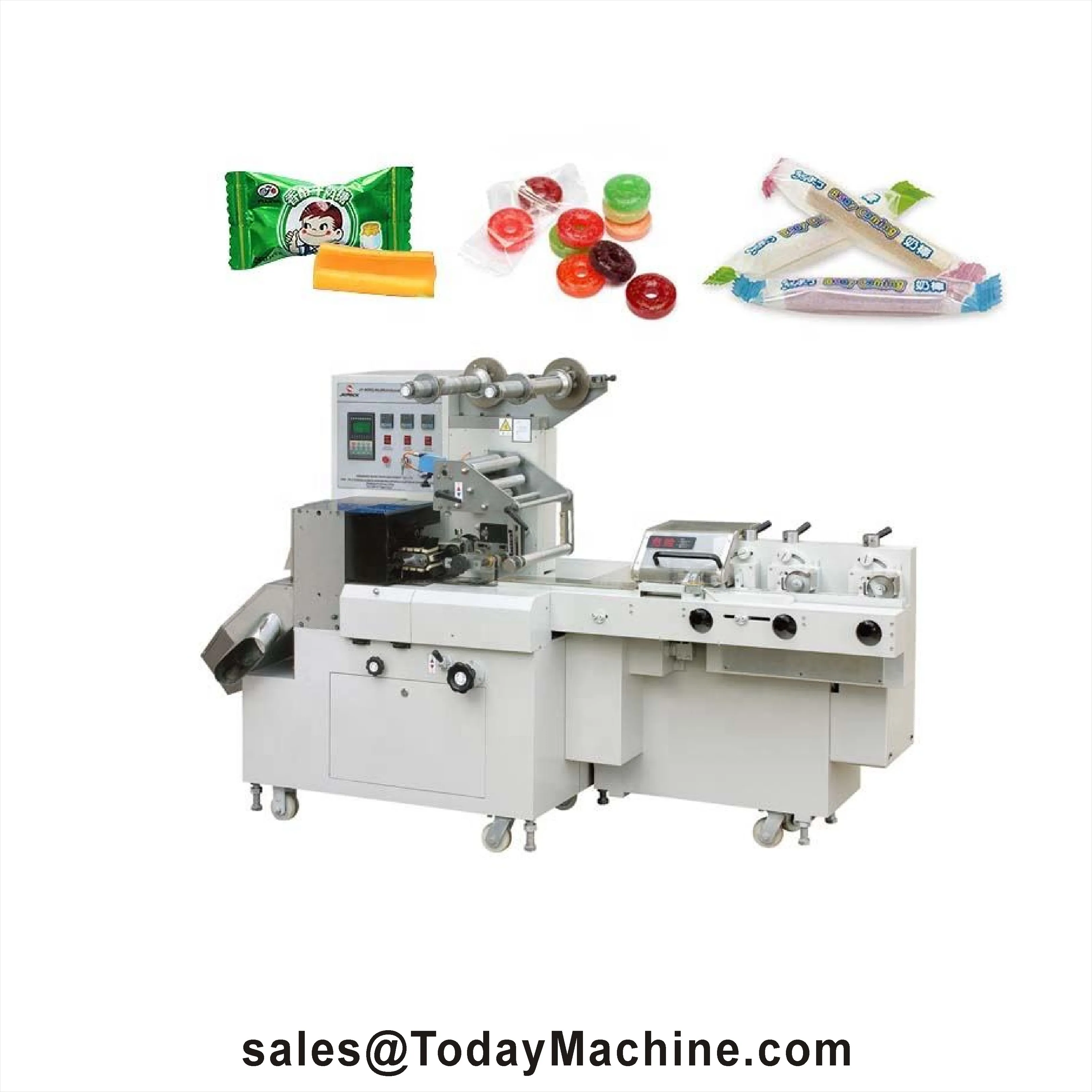 Automatic Horizontal Pillow Packing Machine for Bakery, Candy & Snacks High-Speed Flow Wrapping Machine