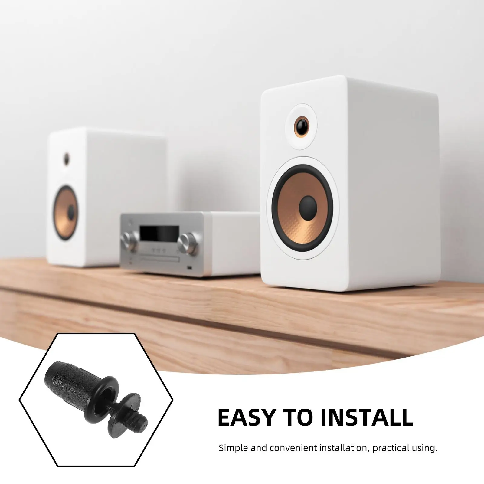 20 セットスピーカーグリルメッシュクリップボタンパネルホルダー音響クランプコンポーネントファスナーオーディオアタッチメントユニバーサルフィットグリル