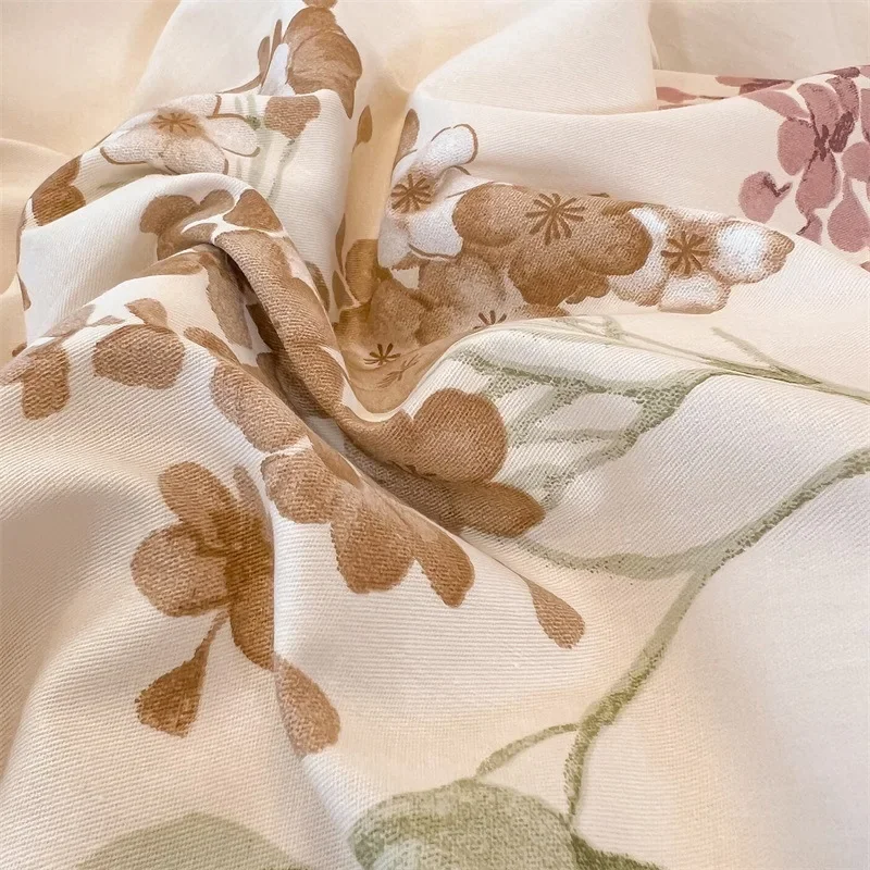 

Four-season cotton small floral bed four-piece set, pure cotton bed sheet quilt cover three-piece set and other bedding