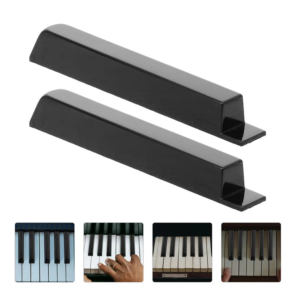 

4Pcs Piano Black Keytops Stylish Structure Suitable Personal Professional Use Piano Keytops Instrument Supplies