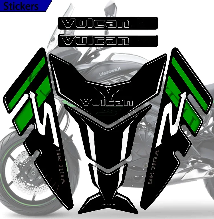 Almohadilla para tanque de motocicleta, calcomanía para Kawasaki VULCAN S VULCAN-S 650, VN650, 2018, 2019, 2020, 2021, Kit de aceite de combustible,