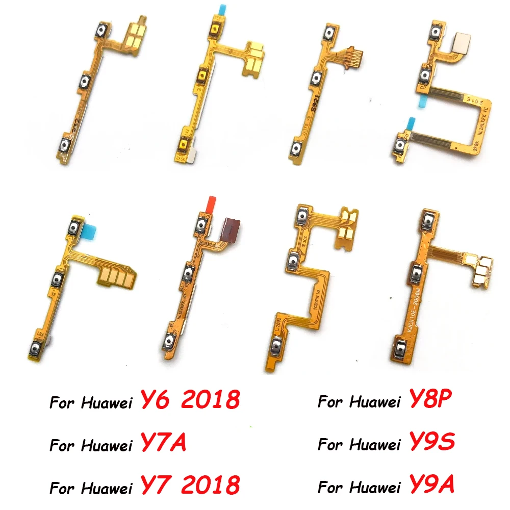 Power Switch On/Off Button Volume control Key Button Flex Cable For Huawei Y9S Y6P Y8S Y8P Y7P Y6S Y7A Y9A Y9 2018 Y7 2017