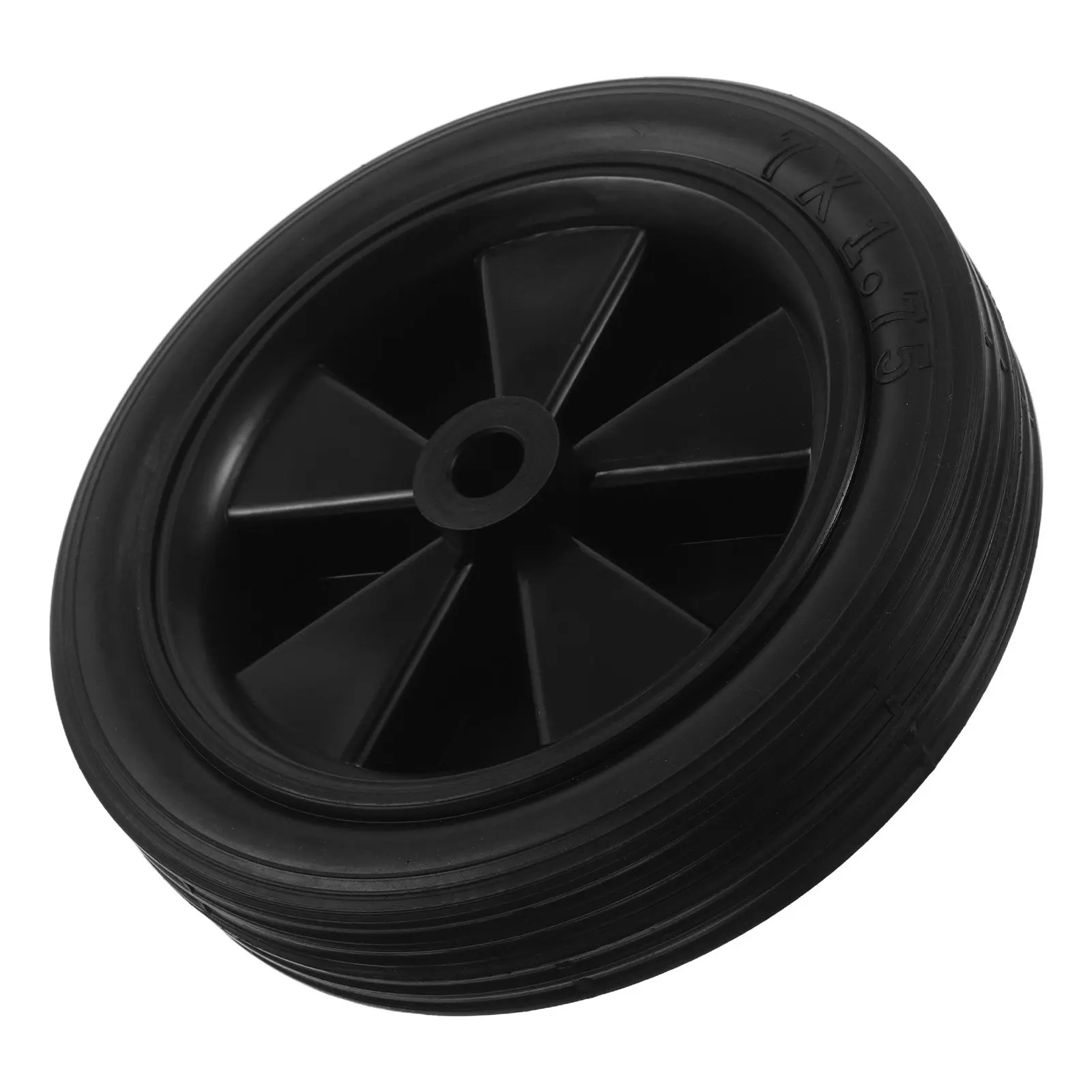 7 Inch Solid Rubber Wheel Generator Flat-Free Caster Heavy Duty Replacement Puncture Proof Tire Air Compressor Utility Cart
