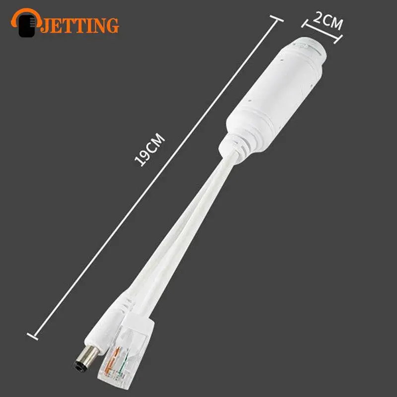 Módulo de alimentação do cabo adaptador impermeável, Injector Splitter para câmera IP, 48V a 12V POE Splitter