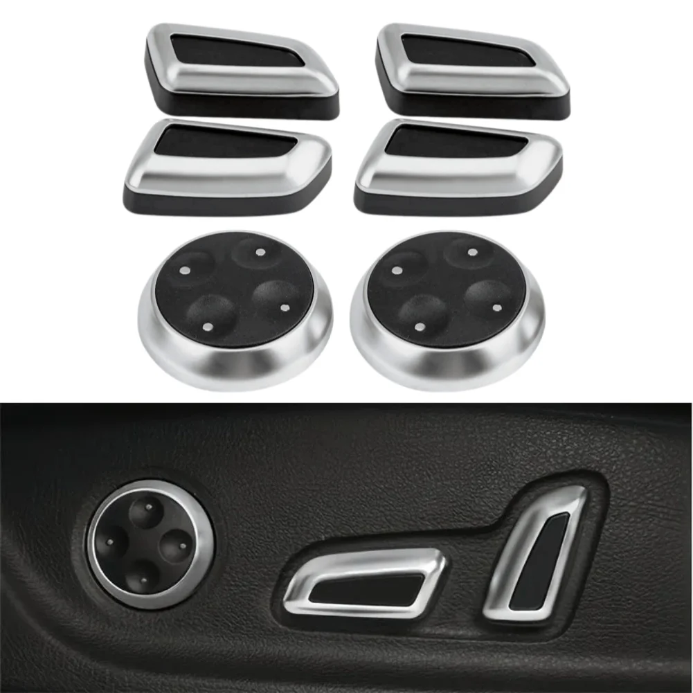 6Pcs Car Seat Adjustment Button Switch Cover Knob For Q3 Q5 For Q7 For A4 For A5 Car Accessories