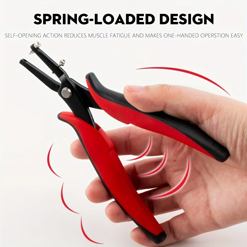 Metal Hole Punch Plier 1.5mm 1.8mm Round Hole Puncher, Precision Jewelry Making Pliers for Copper Aluminum Leather