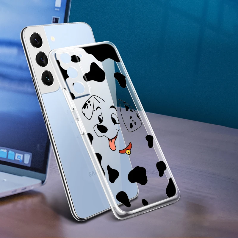 Disney 101 Dalmatians Dog Phone Case for Samsung Galaxy S24 S23 S22 Ultra S21 S20 FE S10 Plus Transparent Silicone Shell