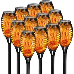 1/2/4/6/8/12pcs Solar Flame Light Outdoor, Waterproof 12LEDs Torches Landscape Lamp For Outdoor Courtyard Garden Yard