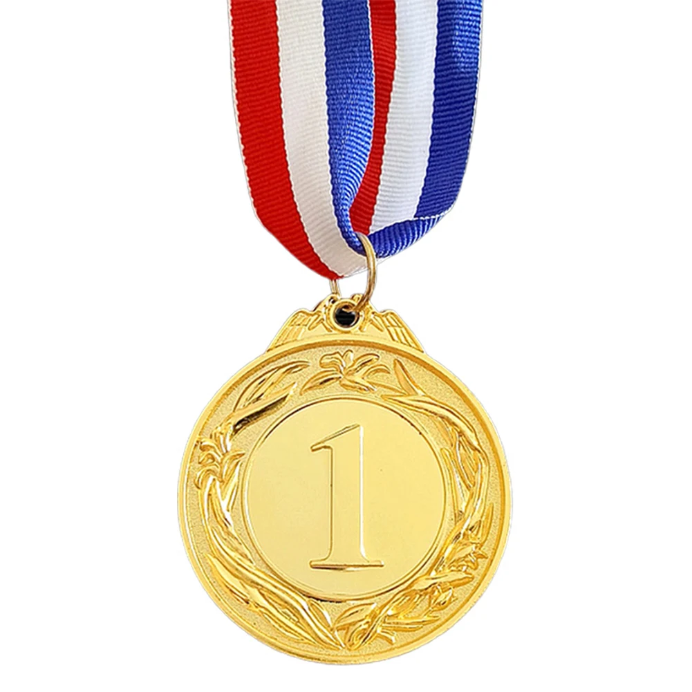 5 سنتيمتر الذهب/الفضة/البرونزية ميدالية الطلاب المكافآت مع الرقبة الشريط المعادن الفائز ميداليات المنافسة ميداليات للألعاب الرياضية #4