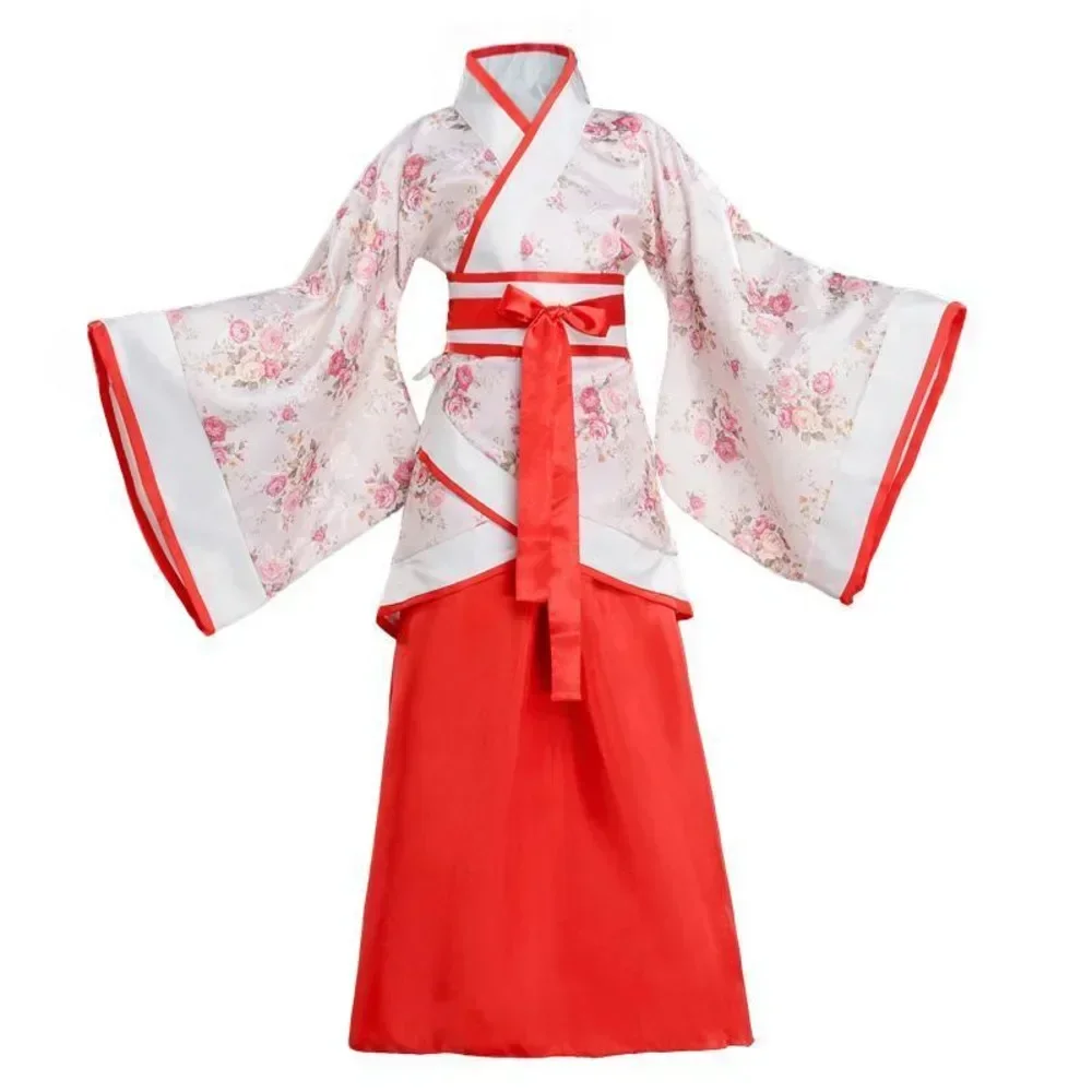 Chinese Folk Dance new year clothes traditional hanfu for girls kids dragon dress ancient Stage Carnival costume Clothing skirt