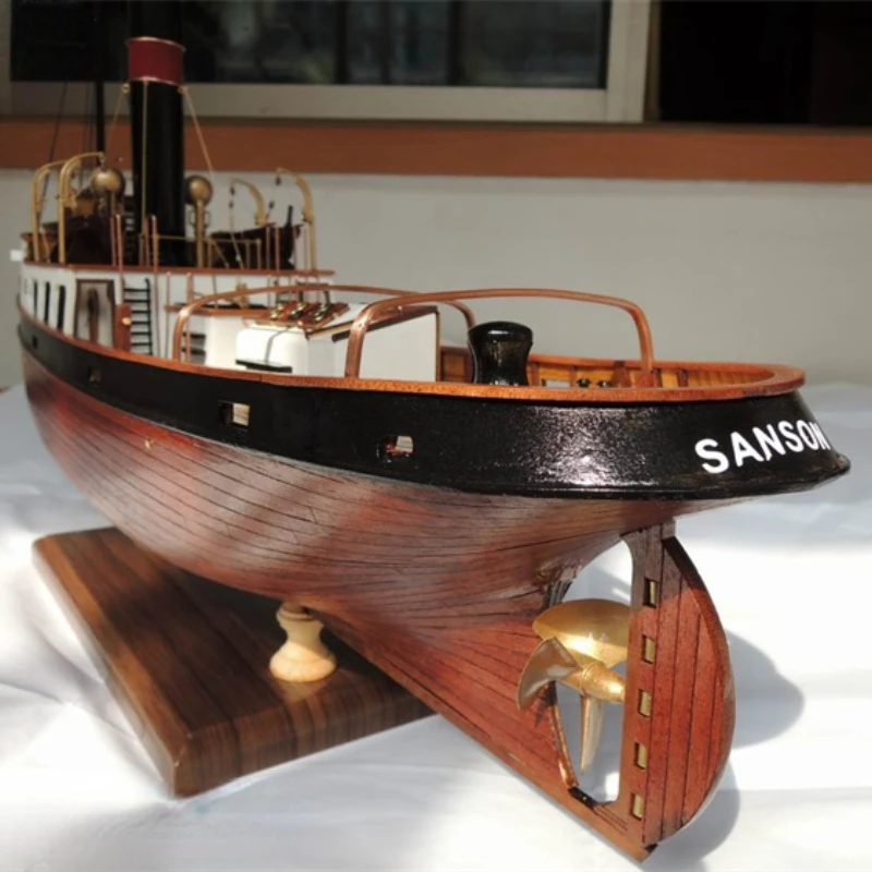 1:50 Laser-cut Wooden Boat Model SANSON Tugboat Wooden Model Precise Assembly Suite