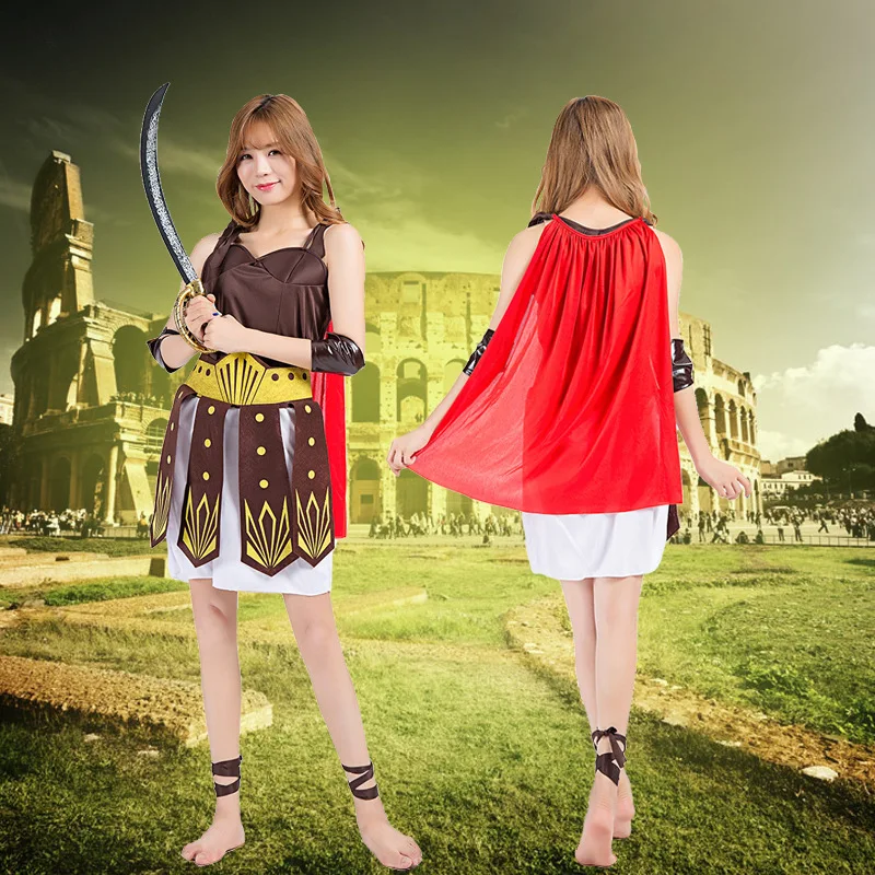 Funny Roman Warrior Costumes Stage Performance Costumes Cosplay Roman Couple Costumes Without Weapon Party Props