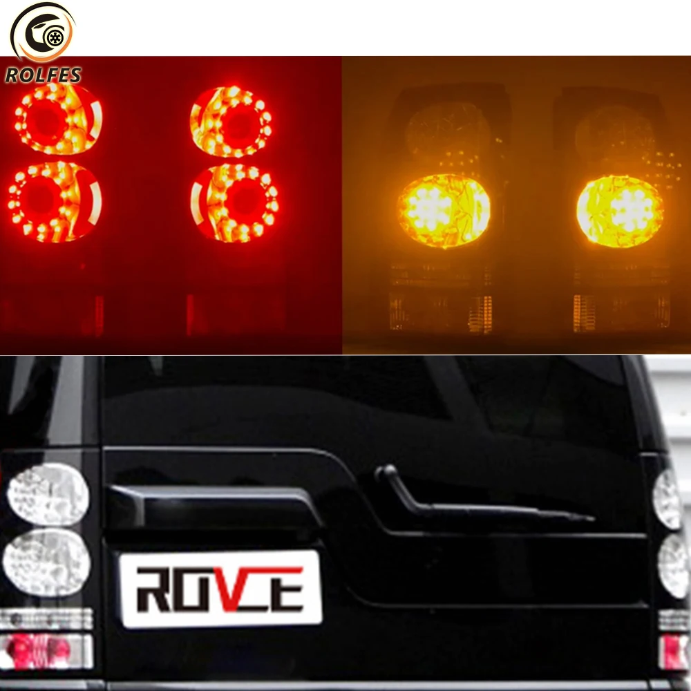 ROLFES For Land Rover Discovery 3/4 2004-2016 Car Rear Bumper LED Brake Lamp Warning Lights Tail Lights LR052397 LR052395