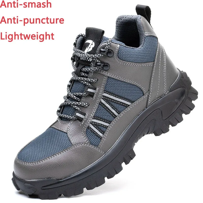 2025 New High-top Four Seasons Safety Shoes Anti-smashing Anti-piercing Protective Shoes Construction Site Zapatos De Seguridad