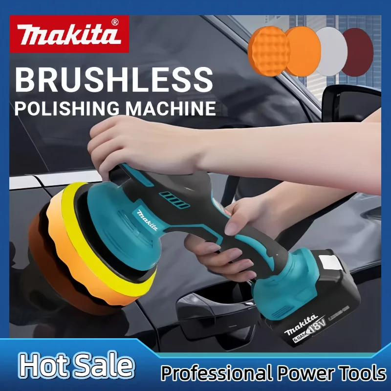 Makita Cordless Polisher 8 Gears Digital Display Electric Polisher Auto Car Waxing Polishing Machine For 18V Lithium Battery view 3