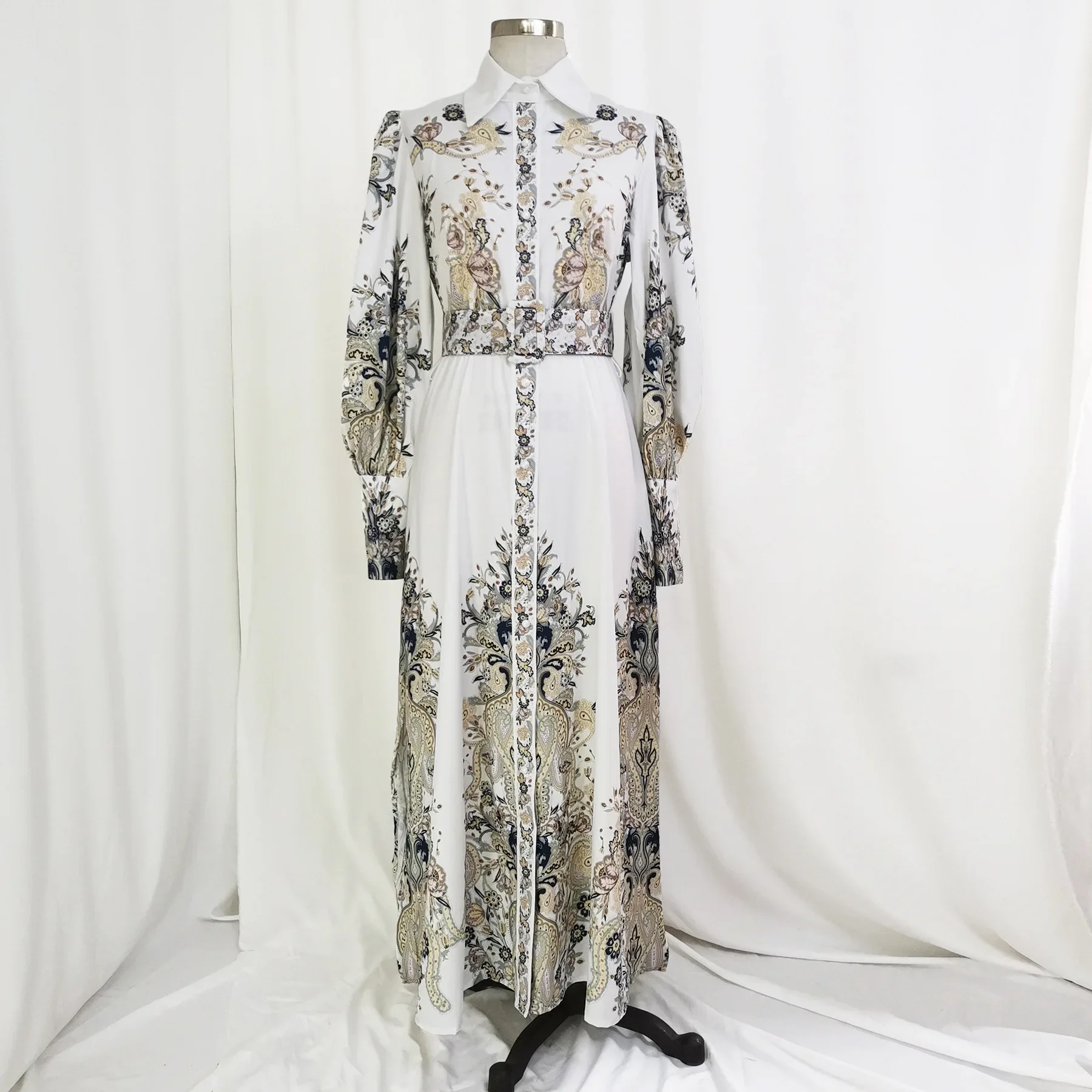 Robes de soirée d'automne pour femmes, imprimé, manches longues, Slim, Kaftan Abayas, robes musulmanes de dubaï, robes de soirée malais-indonésie, 2023