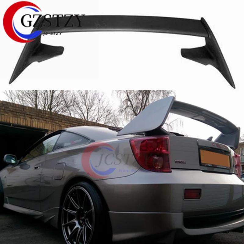 For TOYOTA CELICA Rear TRUNK SPOILER 2000-2005 WITH LED LIGHTS High Quality ABS Plastic Car Spoiler Trunk Boot Wing Spoiler