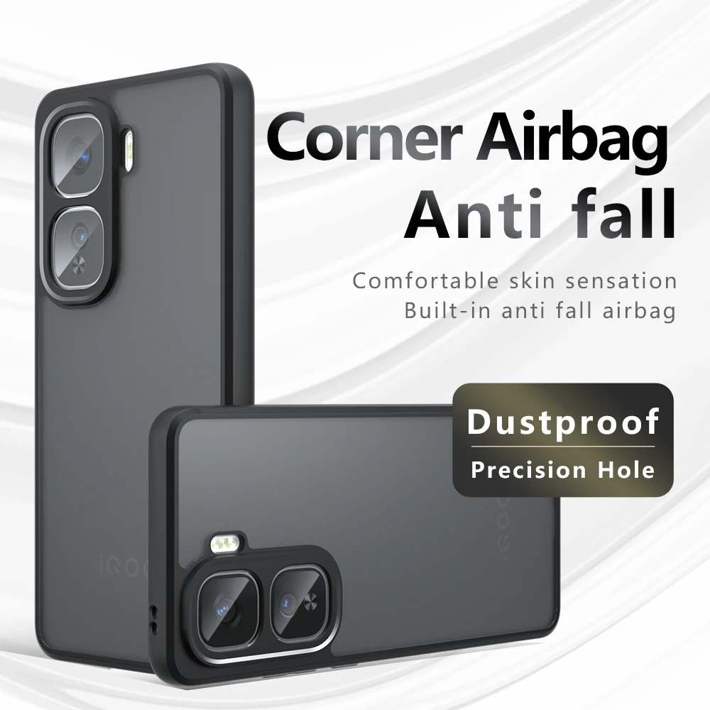 Airbag Super Protection Soft TPU+PC Clear Matte Back Cover For IQOO Neo10 Pro Neo10Pro 5G Phone Case