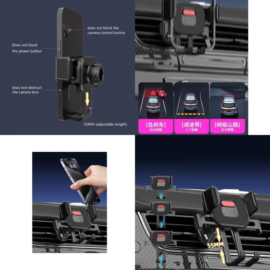 360 Degree Rotatable Car CDs Slot Air Outlet Mount Holder Cradle for Cellphone Tablet Car Phone Mount Holder