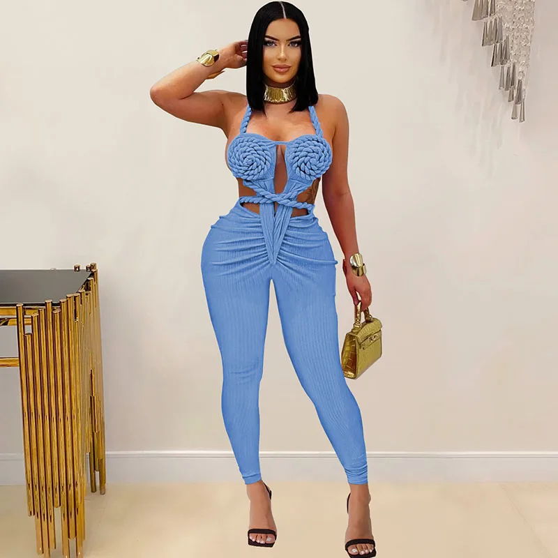 Doyerl مثير الجوف خارج Bodycon حللا امرأة قطعة واحدة الزي Y2K ملابس للنادي حفلة Ruched بلا أكمام Ruched السروال القصير وزرة