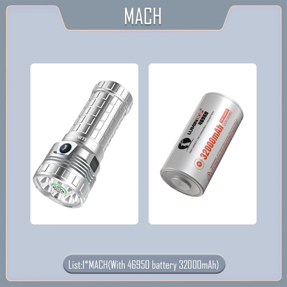 EDC LED-zaklamp Type USB C Oplaadbare lamp 46950 Li-ion Outdoor Campinglantaarn 26000 Lumen Krachtige lichtzaklamp MACH V2.0
