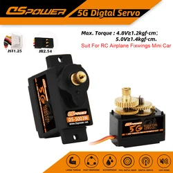 DSPOWER-Micro Servo Numérique en Plastique et Métal, Engrenage pour Voiture RC WLtoys k969 k989 k30/10/2018 Mini Q, Avion, ROBOT FIX WING, 5g