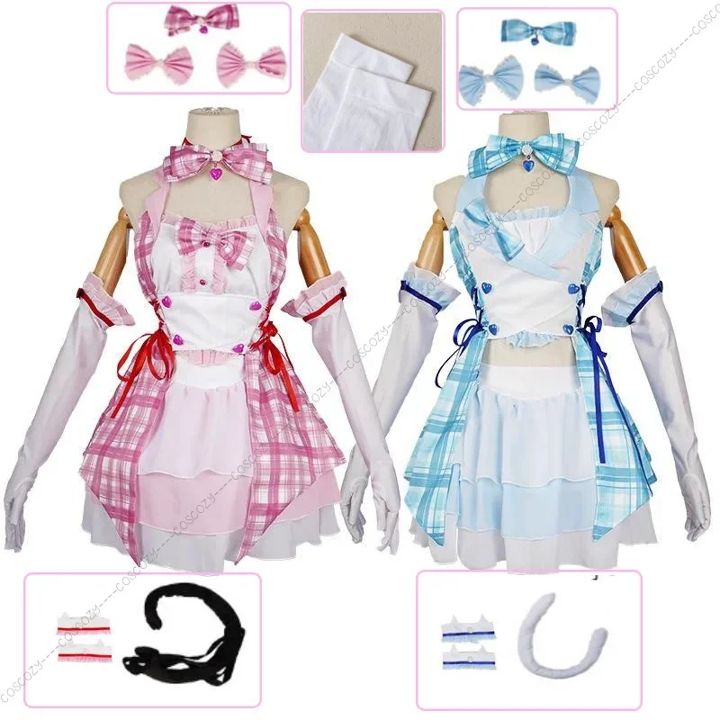 Anime Chocolate Cosplay Costume Performance Dress Lolita Dress Cute Neko Girls Vanilla Cosplay Costume Comic con abiti