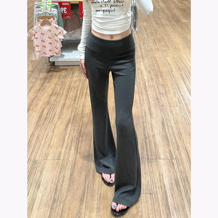 ay Lazy Fit Micro Flare Yoga Pants Women's Spring Summer 2025 New Elastic Butt Lifting Slimming Outdoor Wear Casual Pants