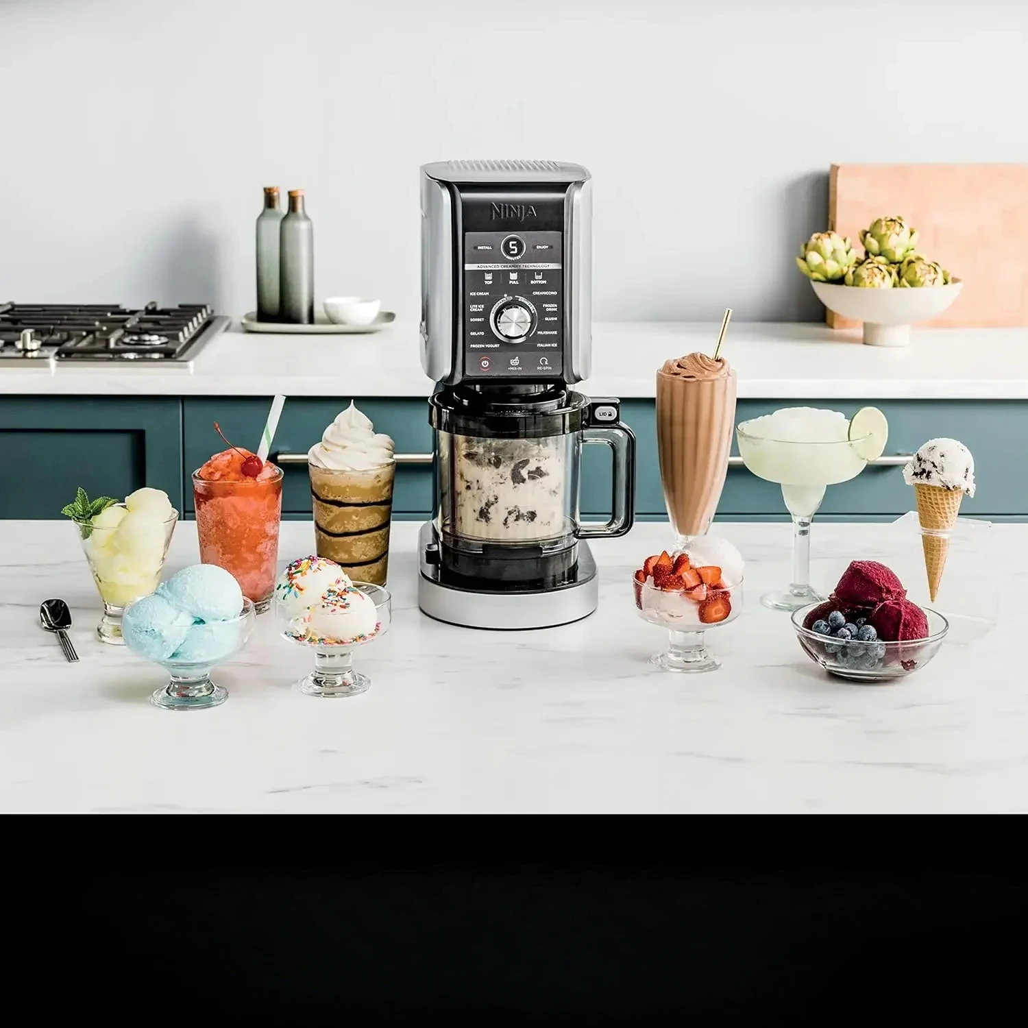 Kitchen suppliesNinja NC501 CREAMi Deluxe 11-in-1 Ice Cream & Frozen Treat Maker for Ice Cream, Sorbet, Milkshakes, Frozen Drink