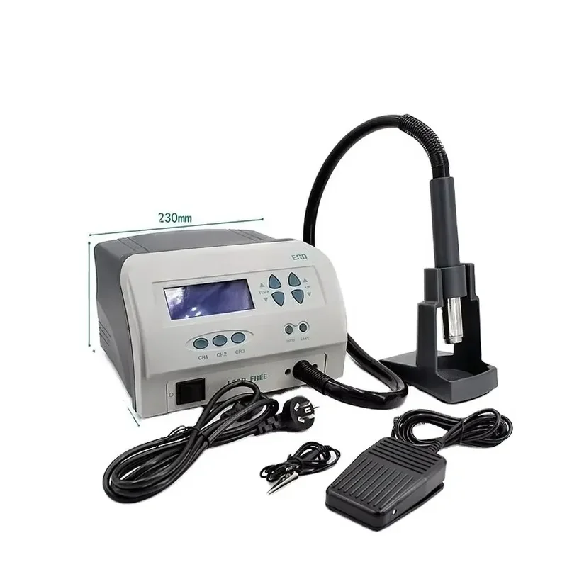 Original 1300W 220/110V 856AD Heat Lead Free Hot air Soldering Station Microcomputer Temperature Rework Station
