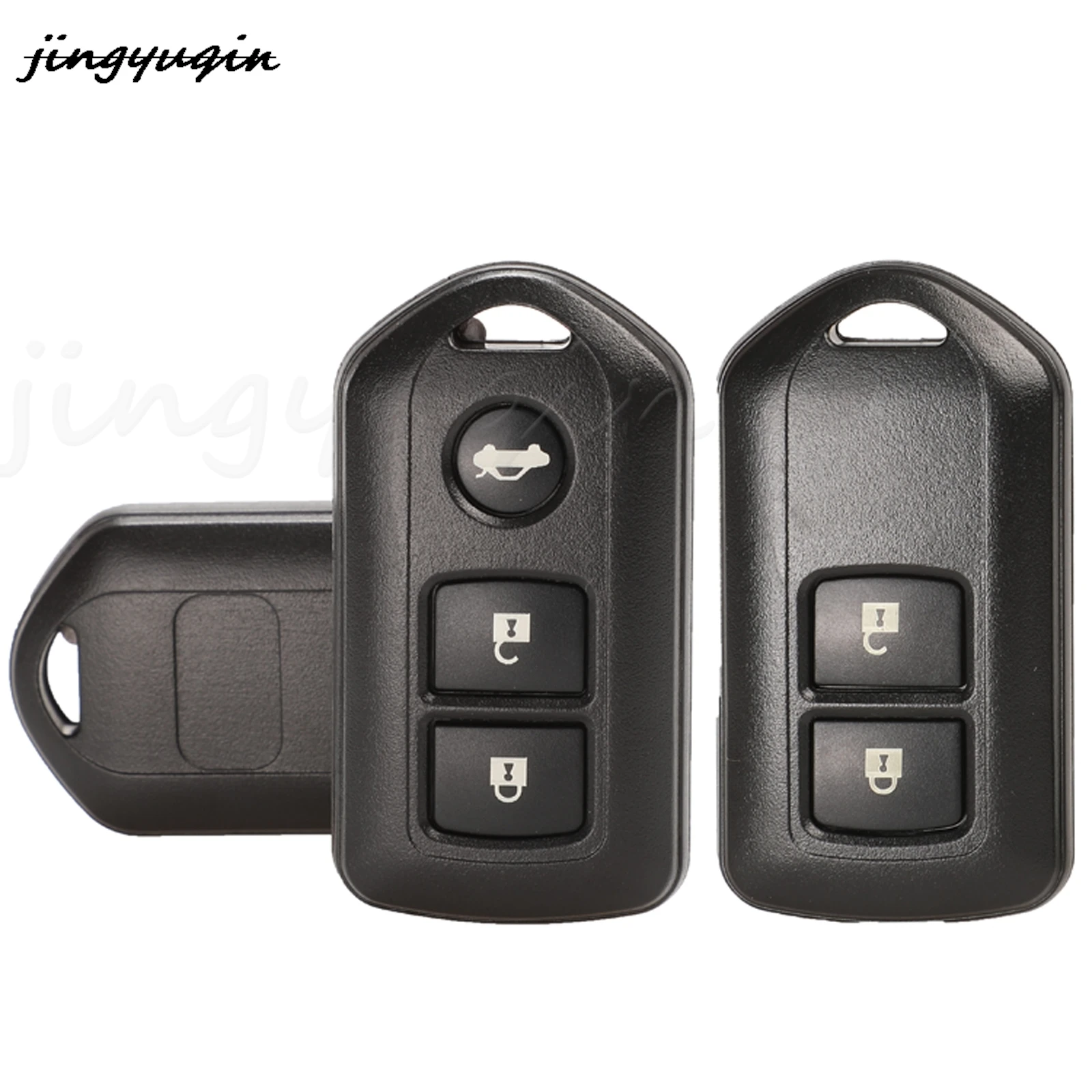 

jingyuqin 10pcs/lot 2/3 Buttons Replacement Remote Car Key Shell Case Fob For TOYOTA Prado RAV Vios Yaris