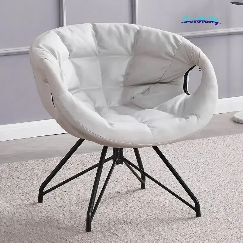 Nordic 360° rotation low chair washable stool home light luxury designer Modern indoor garden chair balcony furniture