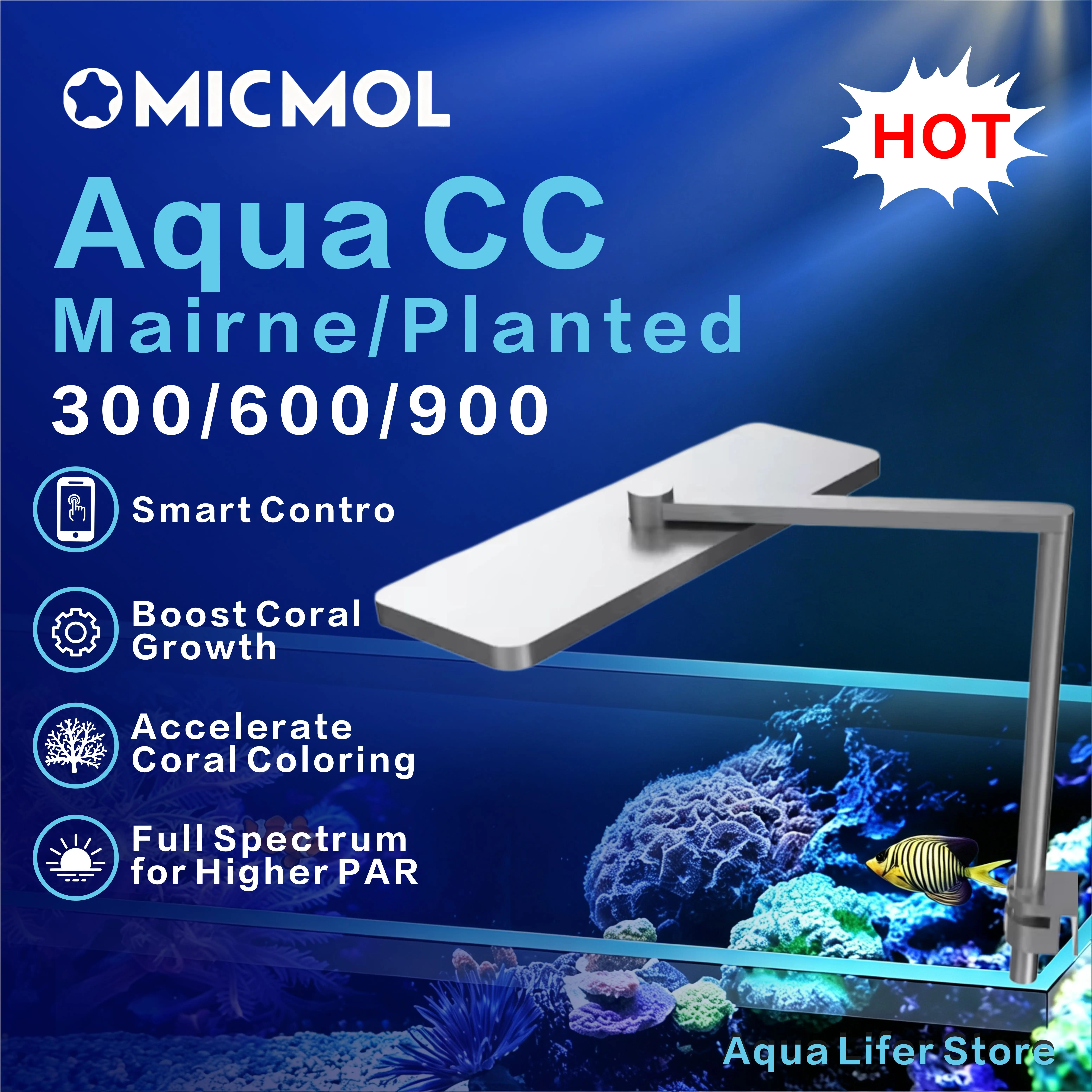 Aqua Marine Tank - Lámpara LED para Acuario MicMol Aqua