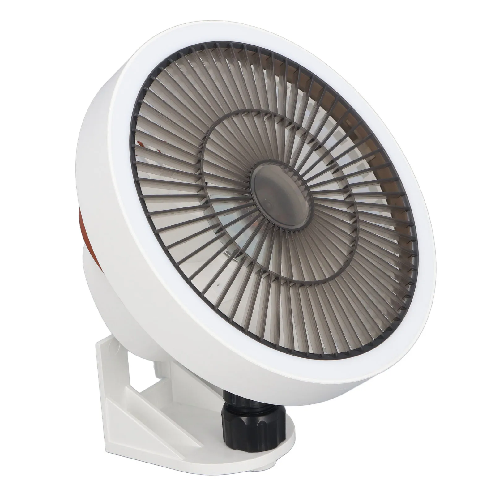 Small Wall Mount Fan with Remote Control Mini Oscillating Fan with Night Light 3 Speeds for RV Bedroom Home Office Garage White