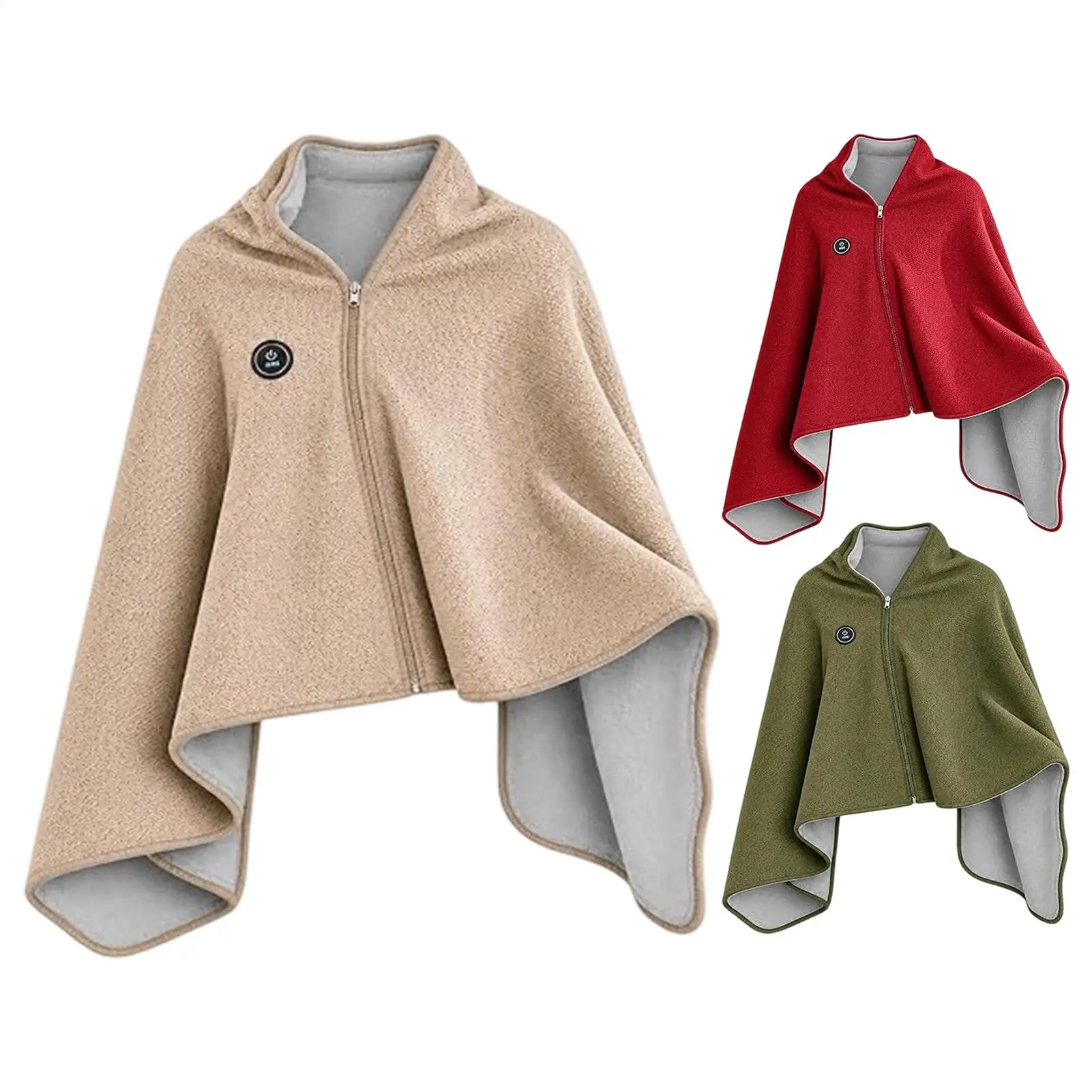 Cross-Border Explosion Washable USB Car Outdoor Camping Office Heating Blanket Warming Heating Blanket Shawl