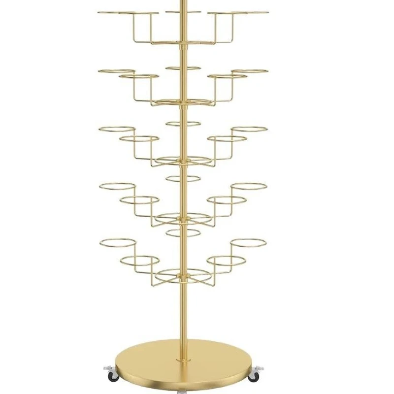 Hat display stand Floor-to-ceiling women's clothing Children's and infant storage Hat rack Hanging hat holder Multi-layer
