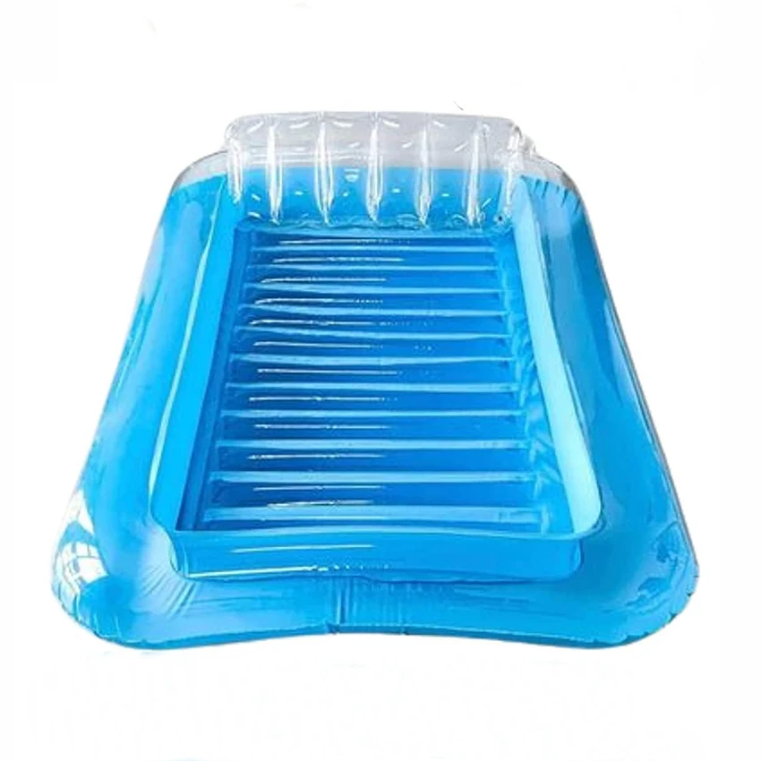 

Custom PVC Inflatable Tanning Pool Sun Spa Double Paddle Pool Float Adult Inflatable Lounger with Pillow